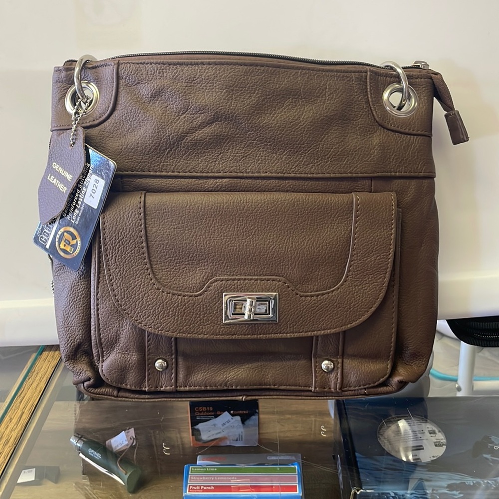 Roma Leather Side opening Concealed and Carry Purse.